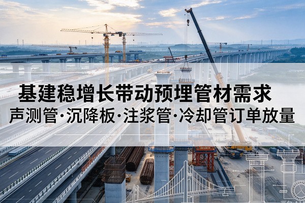 潞州基建稳增长带动预埋监测管材需求,声测管、沉降板、注浆管订单持续放量